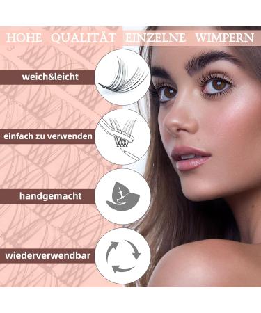 Individual Eyelash Cluster Lashes - C Curl Mix 8-16mm - 72 Stck for DIY Extensions | Honey 02-C Mix - Buy Online on GoSupps.com