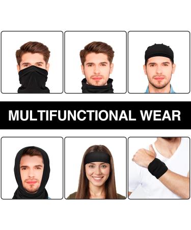 Qhui Multifunctional Hose Scarf - 4 Pack Neckerchief for Men & Women | Breathable Quick-Drying Sun Protection for Motorcycle Running & Cycling - Buy Online on GoSupps.com