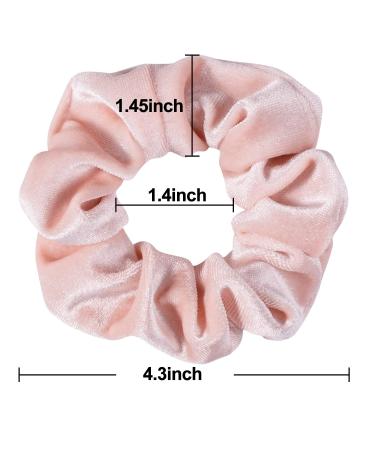 Whaline 12Pcs Blush Theme Velvet Hair Scrunchies for Women - Pink Elastic Hair Bands for Women & Teenage Girls - Buy Online on GoSupps.com