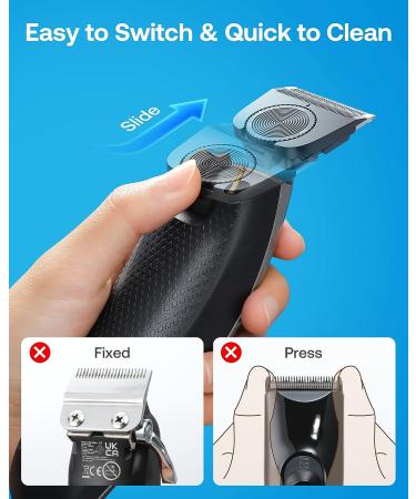 GLAKER Cordless Hair Clippers for Men - 3 in 1 Trimmer with 13 Guards, Detachable Blades & Turbo Motor - Professional Beard Grooming Kit - USB C Rechargeable - Buy Online on GoSupps.com