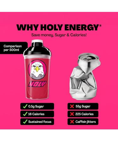 Holy Energy Gaming Booster Starter Set 7 Fruity Varieties Includes Shaker 14 Tasting Box Energy - Buy Online on GoSupps.com