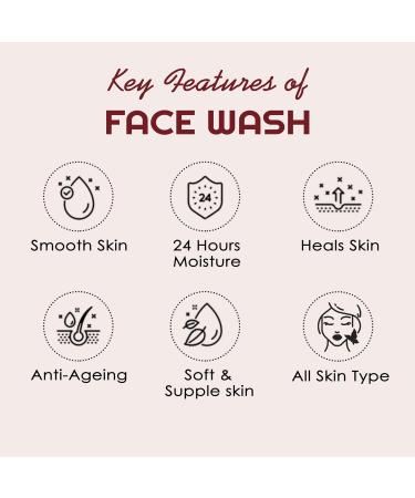 NUTRIGLOW Advanced Organics Red Wine Face Wash - Anti-Aging for Oily & Acne-Prone Skin Deep Cleanse Paraben & Sulphate Free 3.38 Oz - Buy Online on GoSupps.com