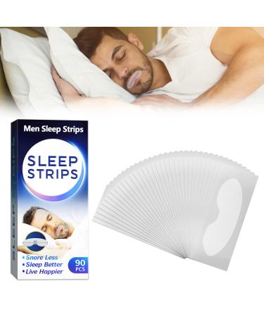 Soanufa 90 Pcs Mouth Tape for Sleeping Anti Snoring Devices for Nasal Breathing Mouth Strips to Reduce Mouth Breathing and Reduce Snoring for a Better Night's Sleep and Instant Snoring Relief Type W