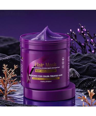 Masque Violet Cheveux Blond Platine Masque Soin Cheveux Keratine Masque Nourrissant pour Cheveux Gris Blancs & Blonds Color s ou Naturels Soigne & Prot ge 500ml - Buy Online on GoSupps.com