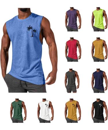 Men's Stretch Cotton Tank Top Comfortable Short Arm Workout Undershirt for Fitness & Bodybuilding - Regular Fit | 2024 Athletic Black - Buy Online on GoSupps.com