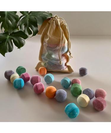 Mini Bath Bomb Collection - 20 Assorted Fragrances in Eco 100% Cotton Bag | Luxurious Spa Experience with Essential Oils | Gift Set for Relaxation and Self-Care - Buy Online on GoSupps.com