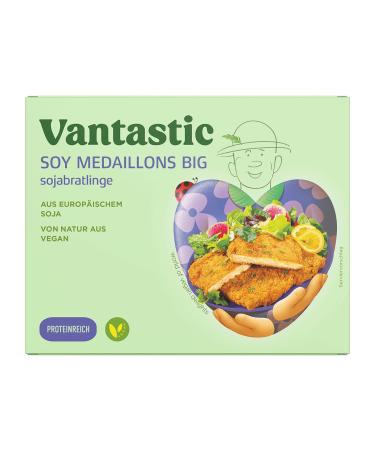 Vantastic Foods Big Steaks 500g | Vegan Meat Substitute | High-Protein Soya Steaks | Delicious Vegan Schnitzel for Frying - Buy Online on GoSupps.com