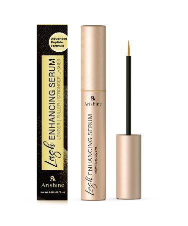 Eyelash Growth Serum Lash & Brow Serum: Peptide Lash & Brow Enhancer for Fuller Longer-Looking Lashes & Brows Ginseng & Amino Acids 3 mL Champagne