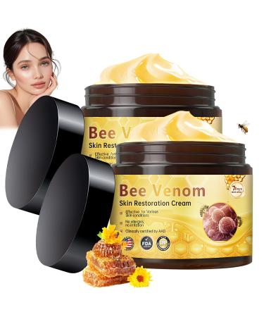 Bee Venom Skin Restoration Cream 2025 Upgrade Professional Bee Venom Repair Cream Wrinkle Care Formula educing The Appearance of Blemishes Natural Ingredients for All Skin Types (2Pcs)