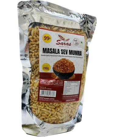 Saras Masala Sev Mumra - 200g (Pack of 3) | Spicy and Crunchy Snack Combo | Crunchy Delight | Crispy and Flavorful - Buy Online on GoSupps.com