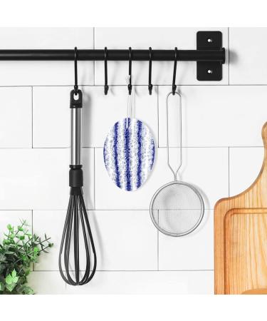 3-Pack Cleaning Kitchen Sponges Oval Ombre Purple Wave Stripe Kitchen Cellulose Dishwashing Wood Pulp Cotton - Buy Online on GoSupps.com