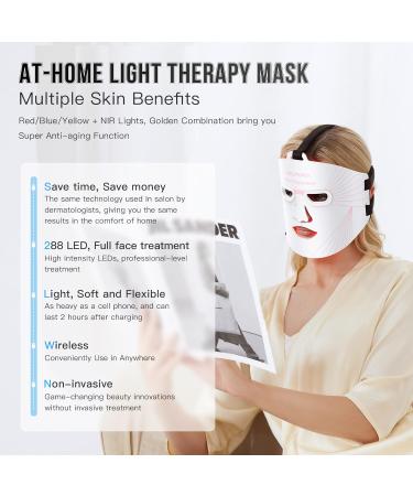 IBORRIA Red Light Therapy for Face Led Face Mask Light Therapy Infrared Red Light Therapy Mask Advanced Anti-Aging Wrinkle Acne Removal Skin Care Device for All Skin Types at Home (White) - Buy Online on GoSupps.com