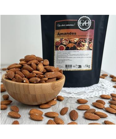 Dry Roasted Whole California Almonds - LA PLANTIGO (1kg) - Buy Online on GoSupps.com