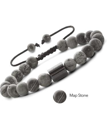 Gemstones Magnetic Healing Bracelet - Natural Crystal Howlite - Adjustable for Men and Women - Chakra Balance, Pain and Stress Relief - Aromatherapy Bracelet for Meditation and Yoga - Buy Online on GoSupps.com