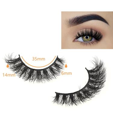 Fluffy Cat Eye False Eyelashes - 10 Pairs Short Mink Lashes for Natural Look | Wispy Volume Lash Pack - Buy Online on GoSupps.com