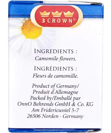 3 Crown Camomile Flowers Herbal Tea - Caffeine Free 20 Bags - Pack of 3 (60 Tea Bags) - Buy Online on GoSupps.com