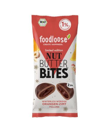 Foodlose Organic Groove Butter Bites - Vegan Orange-Cinnamon Christmas Snack | Gluten-Free No Refined Sugar | 20 Pack (20 x 40g) - Buy Online on GoSupps.com