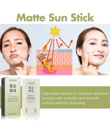 Matte Sun Stick Mugwort & Camelia Korean Sunscreen SPF 50+ PA+++ | Non-Greasy No White Cast | Face & Body Moisturizer (18g - Buy Online on GoSupps.com
