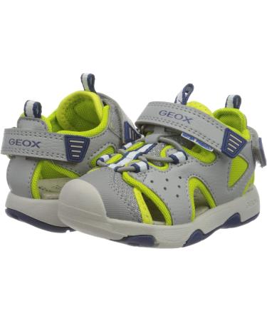 Geox Boy's B Sandal Multy 6 UK - Grey Lime Green | Breathable Kids' Sandal - Buy Online on GoSupps.com
