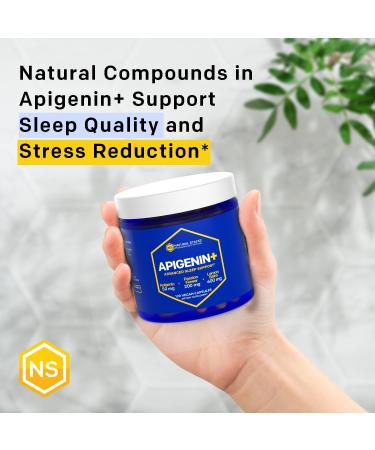 NATURAL STACKS Apigenin Supplement for Sleep - 50mg Apigenin & 600mg Lemon Balm - Melatonin Free Sleep Aid - with Passion Flower Extract for Stress Support* - 120 Lemon Balm Capsules 120 Count (Pack of 1) - Buy Online on GoSupps.com