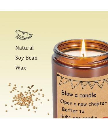 Scented Lavender Soy Wax Candle Gift - Handmade 200g - 50 Hours Long Lasting Aromatherapy - Perfect Birthday Gift for Women - Buy Online on GoSupps.com