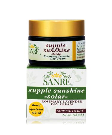 Supple Sunshine - Organic Rosemary and Lavender Day Cream For Dry to Normal Skin - SPF 30