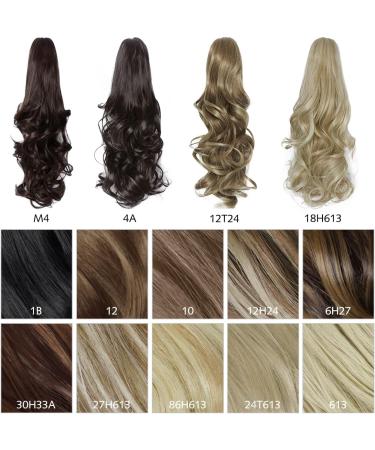 Yamel Ponytail Extension 16" Long Curly Wavy Blonde Claw Jaw Clip in Synthetic Hairpiece Pony Tail Tale Ponytail Hair Extensions Blonde 16 inch - Buy Online on GoSupps.com