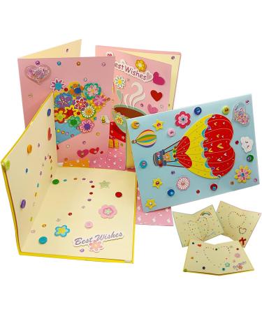 SHUSAY 6 Pcs Card Making Kits for Kids - DIY Handmade Greeting Thank You Cards - Multicolor Supplies - Buy Online on GoSupps.com