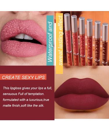 Buy 10 Colors Nude Matte Lip Gloss Set - Waterproof Non-Stick Liquid Lipstick for All-Day Wear - Buy Online on GoSupps.com