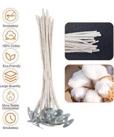 Buy 60 Cotton Candles - Smoke-Free Stainless Steel Holder 3 Sizes (10-15-20cm) - Perfect for DIY Projects - Buy Online on GoSupps.com