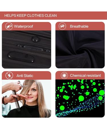 YELEGAI Short Barber Cape - Waterproof Nylon Salon Hair Cutting Cape for Hair Dye, Styling, and Shampoo - Black - Buy Online on GoSupps.com