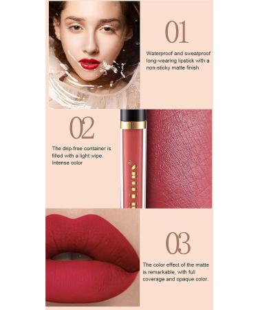 SUMEITANG 6Pcs Lip Liner and Lipstick Makeup Set - Waterproof Long Lasting Matte Nude Liquid Lipstick with Matching Lipliner Pencils - Perfect Lip Gloss Gift Set for Girls & Women - Buy Online on GoSupps.com