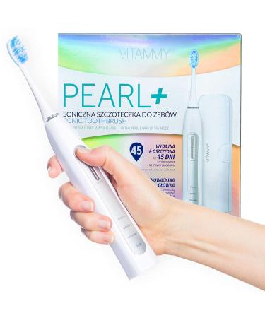 VITAMMY Pearl + White Sonic Toothbrush - Cleans Whitens & Massages for a Brilliant Smile | International Shipping Available - Buy Online on GoSupps.com