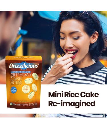 Drizzilicious Birthday Cake Rice Snacks - Gluten Free & Vegan 4oz Mini Cupcakes (6 Pack) - Buy Online on GoSupps.com