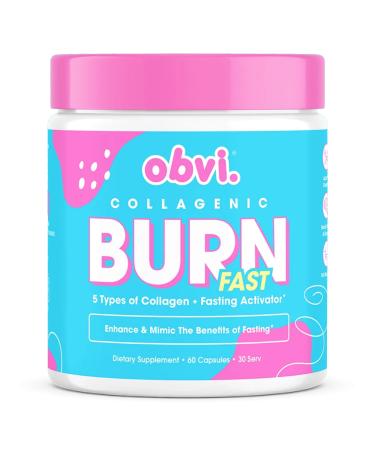 Obvi Multi Collagen Burn Fast | Hydrolyzed Collagen Peptides Types I II III V X | Keto & Gluten Free | 30 Servings