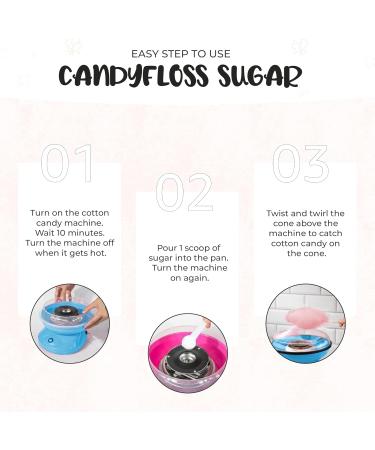Baking Beauty and Beyond Marshmallow Flavour Premium Floss Sugar for Cotton Candy | Natural Ingredients | 800g Bulk Packaging - Buy Online on GoSupps.com