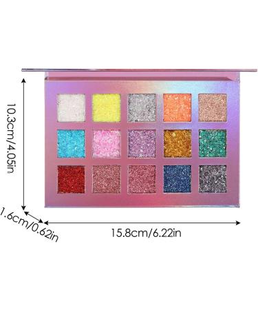 Highly Pigmented Eye Makeup Palette | 15 Colors Shimmer Kit for Eye Makeup Bright Creme Metal Sparkle Travel Eyeshadow Pallet for Women Girls Hersil - Buy Online on GoSupps.com