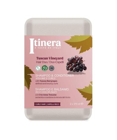 Itinera Tuscan Vineyards Gift Box - Vegan Volume & Curls Shampoo & Conditioner for Curly Hair | 95%+ Natural | International Shipping Available - Buy Online on GoSupps.com