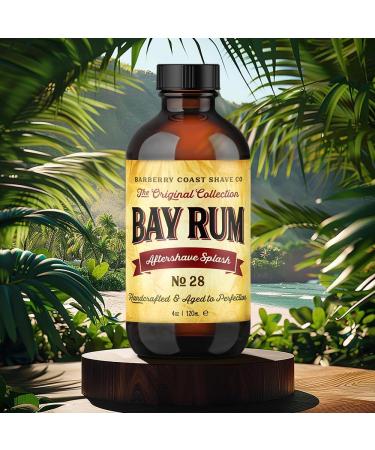 Buy Bay Rum Aftershave Splash for Men - Authentic Bay Oils from Dominican Republic - Natural Ingredients - 4oz - Barberry Coast Shave Co - Buy Online on GoSupps.com