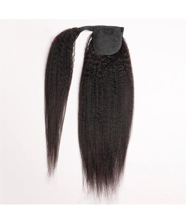 Fake Hair Bun 12-26 Inches Long Straight Ponytail Human Hair Ponytail Extensions For Black Women Wrapping Ponytail Hair Slices Bun Hair Accessories (Color : Black Size : 20inches 120g) 20inches 120g Black - Buy Online on GoSupps.com