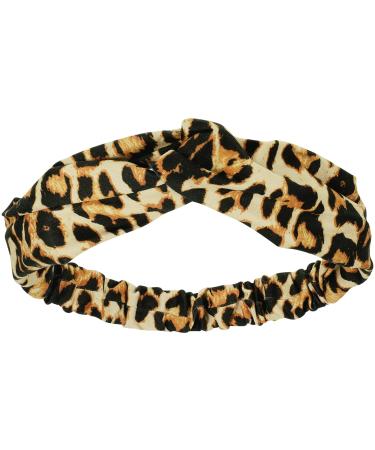 Beaupretty Leopard Print Headbands Fabric Elastic Hairband Head Wrap Turban Twisted Hairband Headdressfor Women Girls