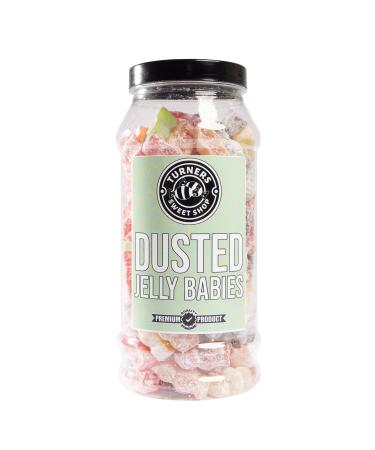 Dusted Jelly Babies - 575g by Turners Sweet Shop Traditional Retro Gift Jar Classic Original Pick & Mix Sweets Quality Confectionary Fantastic Gifts for Him Her or Them