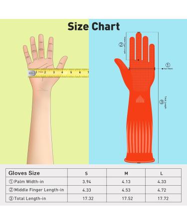 ThxToms Rubber Dishwashing Cleaning Gloves - 2 Pairs Fleece Lined Reusable & Waterproof Extra-Long Cuff Anti-Slip Design for Kitchen & Household - Large Orange (Pack of 4 - Buy Online on GoSupps.com