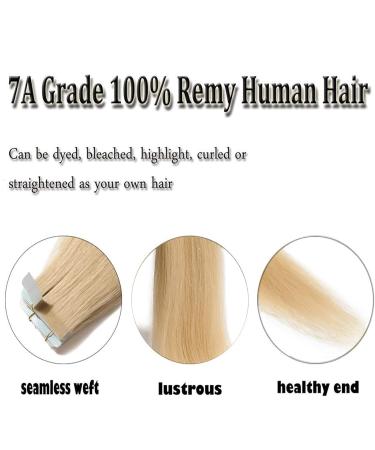 Buy Silk-Co Tape Extensions | 30cm Remy Real Hair | 20 Tresses x 4cm | #613 Bleached Blonde | International Shipping - Buy Online on GoSupps.com