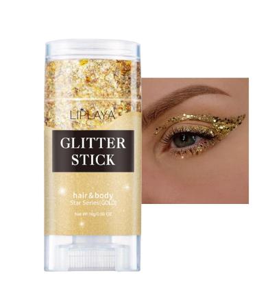 Stick Eyeshadow and Safe Face s Body Gel Sequins - Easy to Use Flash Loose Sequin for Face Body 01#
