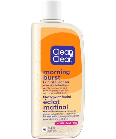 Clean & Clear Morning Burst Oil-Free Facial Cleanser with Vitamin C & BHA Daily Nourishing Face Wash Gently Cleanses to Remove Oil & Pore Clogging Impurities 354mL Facial Cleanser (354 mL) - Buy Online on GoSupps.com
