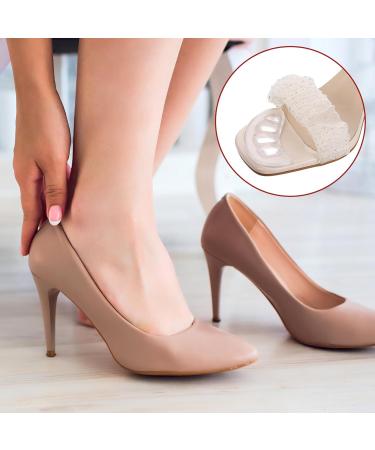 Women's Metatarsal Pads - 3 Pairs Non-Slip Silicone Ball of Foot Cushions for High Heel Comfort | Clear Forefoot Inserts for Heels - Buy Online on GoSupps.com