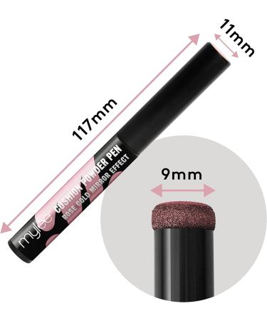 Mylee Air Cushion Chrome Powder Pen - Holographic Nail Decoration for a Shiny Metallic Mirror Effect - DIY Manicure Tool in Rose Gold - Buy Online on GoSupps.com