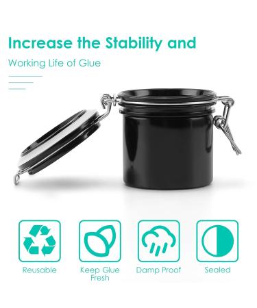 SunshineFace Eyelash Adhesive | Professional Activated Carbon Glue for Eyelash Extensions | Sealed Plug Supply Glass - Buy Online on GoSupps.com