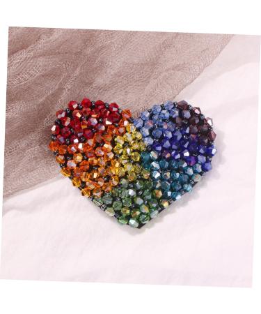 FRCOLOR Colorful Beads Barrettes Hair Barrettes Hair Clip Hair Pin Colorful Heart Clip Alloy Snap Clip Heart-shaped - Buy Online on GoSupps.com